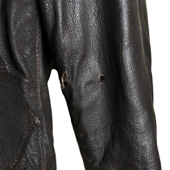 VTG LL Bean Aviator Jacket Shearling Goatskin - Picture 7 of 10